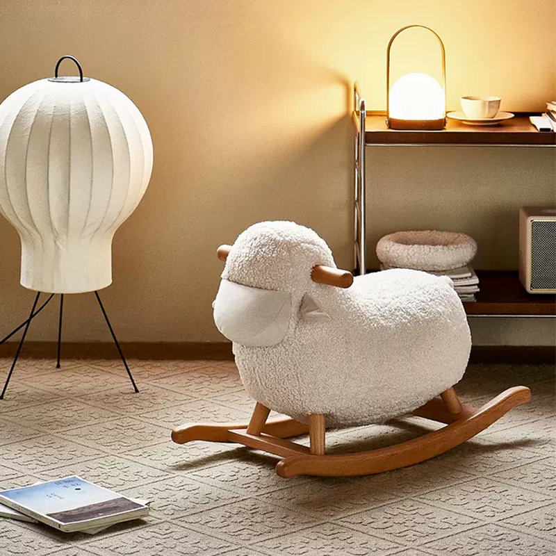 Chaise berçante en bois massif
