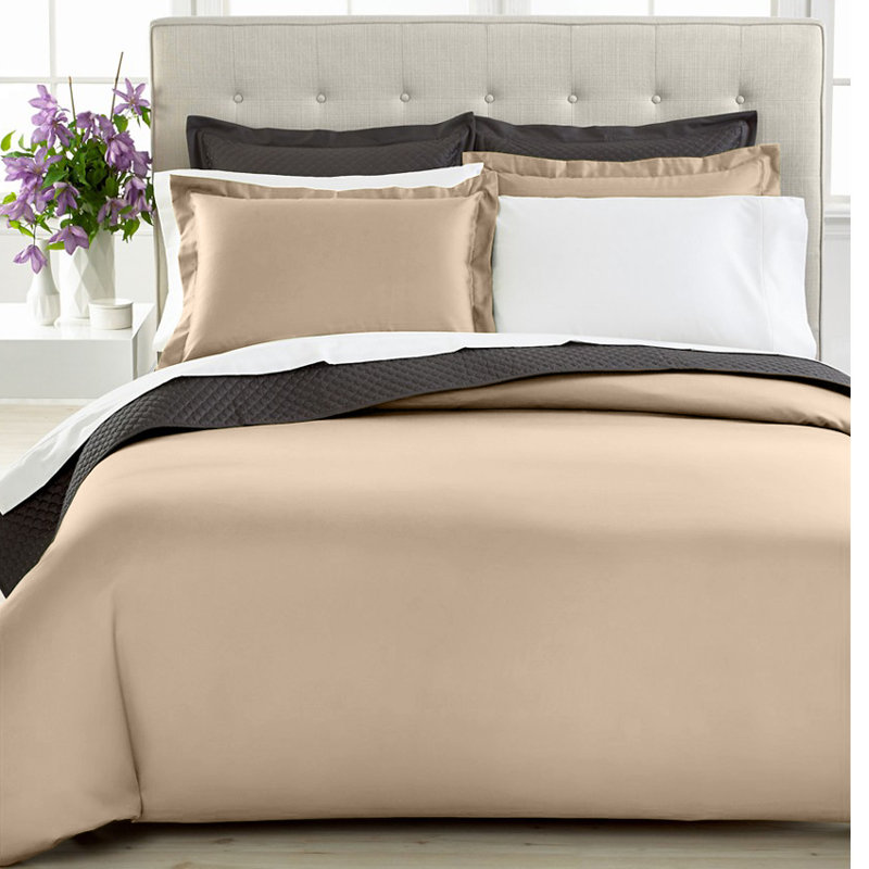 Modern & Contemporary Duvet Cover, Full/Queen Duvet Cover + 2 Standard Shams, Taupe
