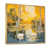 Toile avec cadre flottant or