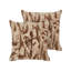Ajoloko Animal Print Brown Square Cushion