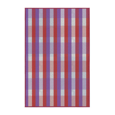 Tapis rose à motif écossais Kinnison