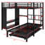 Lit superposé en métal avec garde-robe, lit gigogne, bureau pliable, échelles-806711185