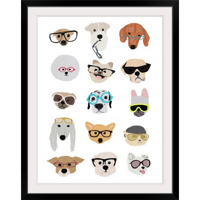 'Dogs with Glasses' Hanna Melin Graphic Art Print