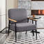 Fauteuil club 27,5 po en velours capitonné