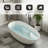 55" Freestanding Solid Surface Resin Stone Bathtub, Contemporary Design Stand Alone Tub With Pop-up Drain And Overflow, Cupc Certified, Matte White-120747182