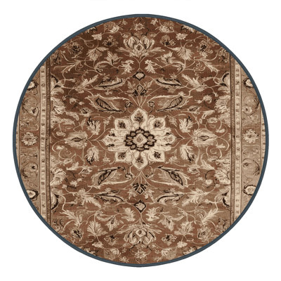 Machine Washable Persian Brown Area Rug