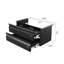 Organiseur de rangement coulissant VEVOR pour bureau à domicile, 40,6 cm de large, 2 compartiments dissimulés, noir.