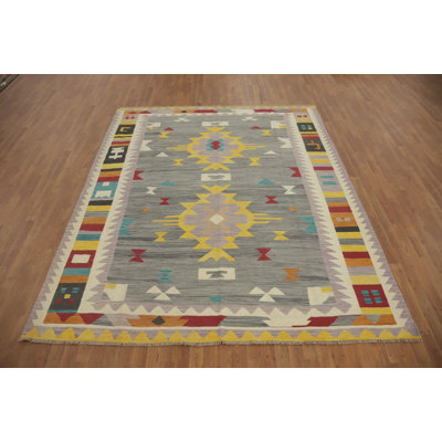 Tribal Wool Kilim Flat Weave Area Rug 8x10