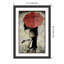 «The Red Umbrella» par Loui Jover, reproduction d'art sur papier encadrée
