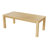 83.8" W Natural Solid Oak Dining Table with Wave Edge