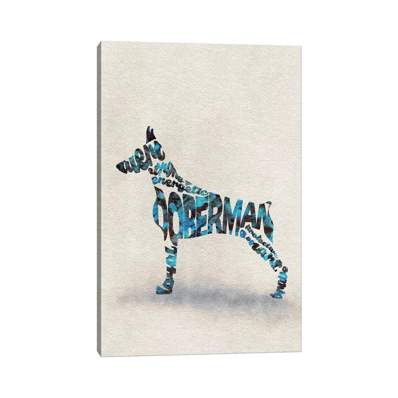 Doberman by Ayse Deniz Akerman - Wrapped Canvas Print, 66.04 cm H x 45.72 cm W x 3.175 cm D