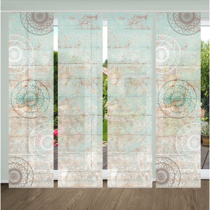 Semi Sheer Sliding Panel, Mint