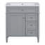 Armoire de salle de bain avec 2 tiroirs et un tiroir basculant, avec lavabo combiné-1925060885