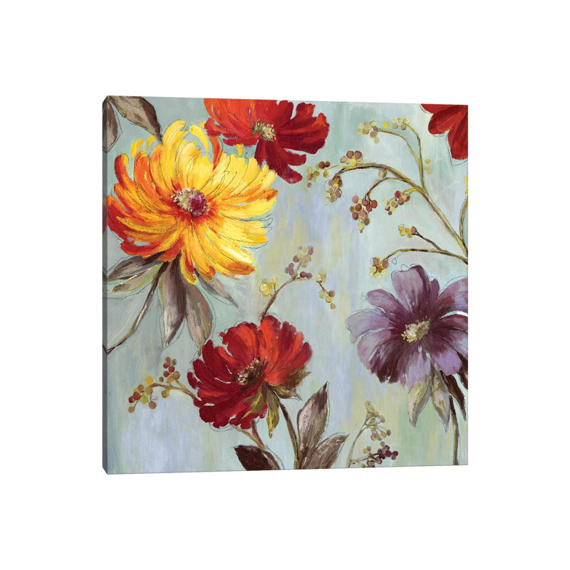 Field Flowers II by Asia Jensen - Wrapped Canvas Painting, 30.48cm H x 30.48cm W x 1.905cm D