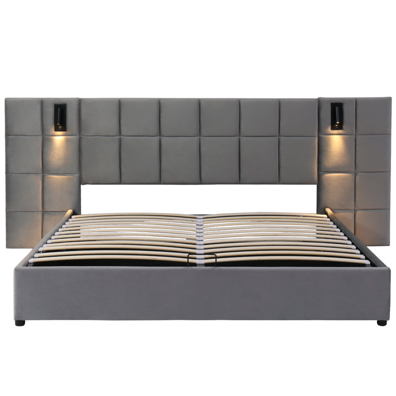 Mudsir Upholstered Ottoman Storage Bed, Super King (6')