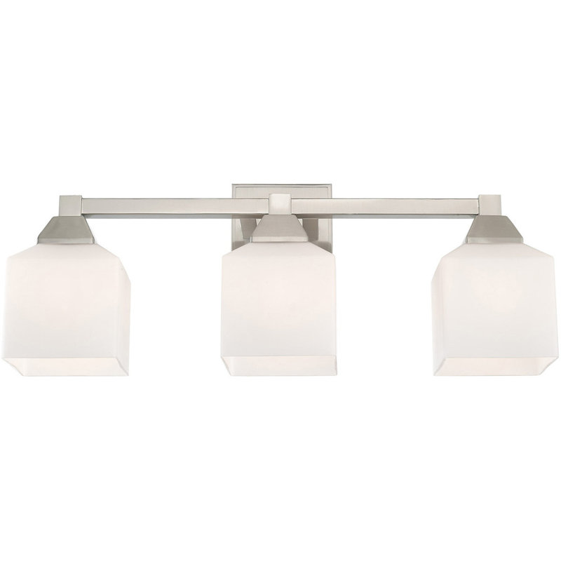 3 - Light Vanity Light, Brushed Nickel