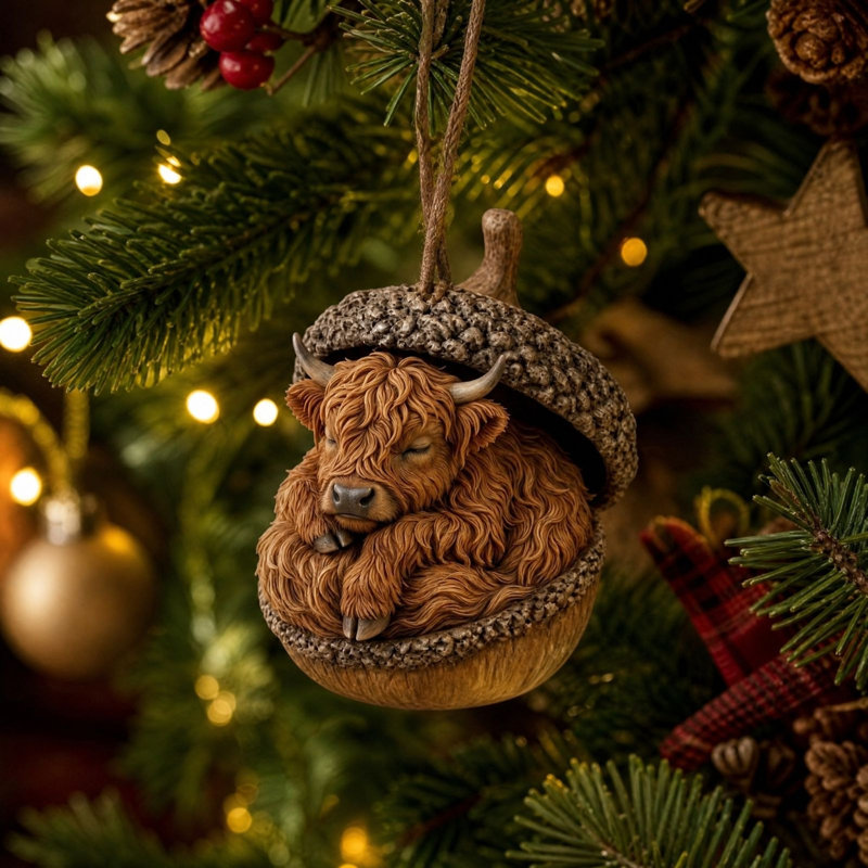 Décorations de Noël suspendus décorations de Noël en acrylique pour arbre de Noël, D