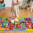 DC Super Hero Hopscotch Girls Number Educational Learning Game Non Slip Kids Rug Classroom Playroom