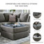 Repose-pieds de rangement carré 37 po Orleanne-117257567