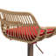 Tabouret de bar 19,29 po x 18,9 po x 42,91 po, hauteur réglable en lin et métal 1pc avec repose-pieds-1833086282