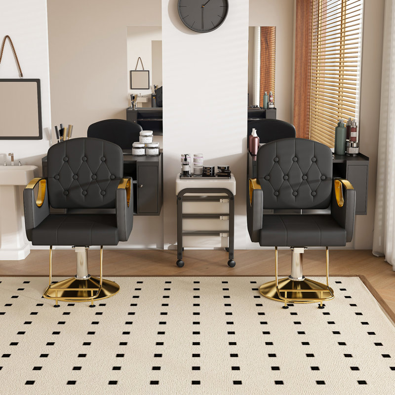Hydraulic Salon Chair 360° Swivel (Single Pack), Black