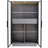 60.6" Freestanding Glass Door Display Cabinet