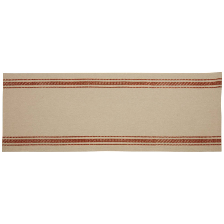 Wissem Rectangle Striped Cotton Table Runner