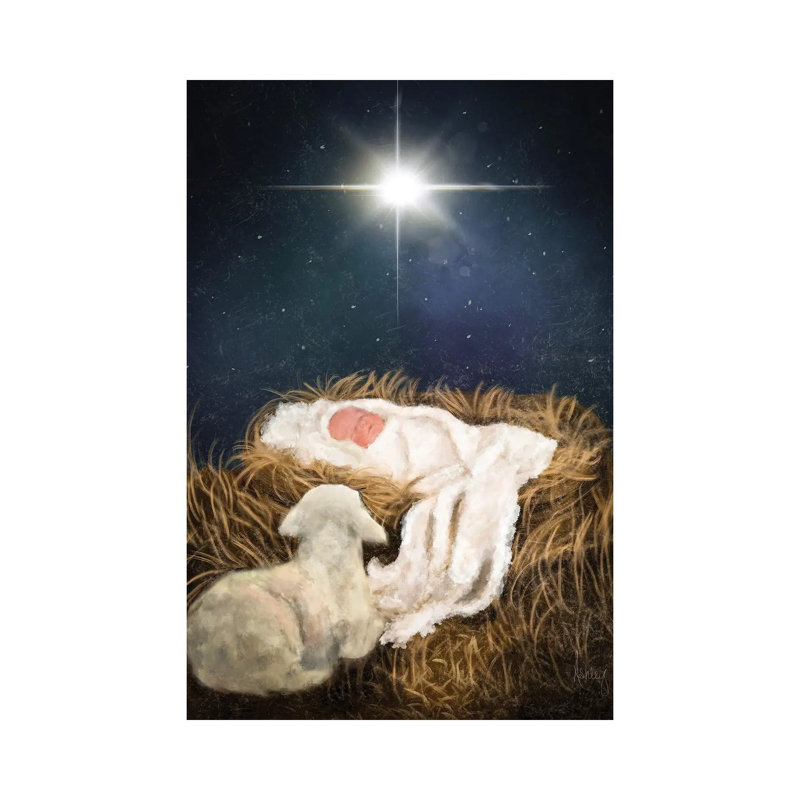 «O Come Let Us Adore him», reproduction d'art sur toile tendue, 60" H x 40" W, Wrapped Canvas, Does Not Apply
