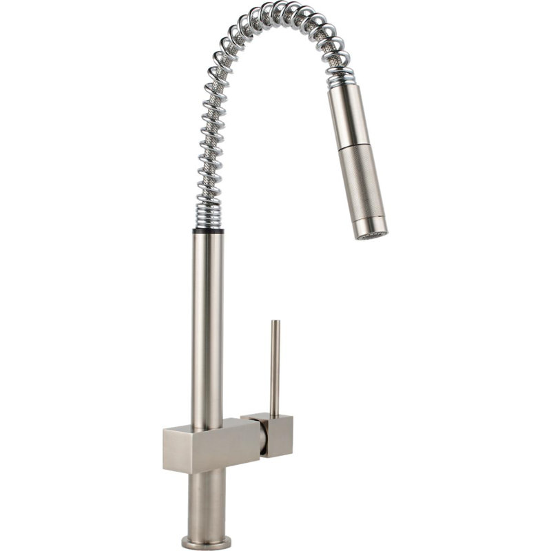 Avado Pull Down Single Handle Kitchen Faucet, Brushed Nickel