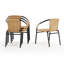 Chaises de restaurant empilables en rotin pour l'intérieur et l'extérieur Arthor par Flash Furniture-61943741