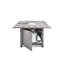 Merge Tables Rectangle Aluminum Propane Fire Pit Table with Lid-1984296014