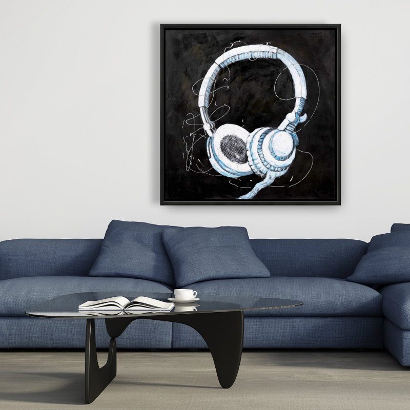 Casque d'écoute musicale homme caverne | Reproduction d'art pour la maison
