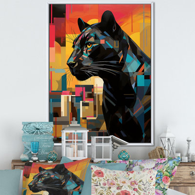 Popart sur fond noir et orange