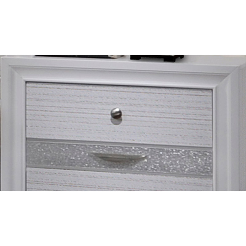 Table de chevet 2 tiroirs Traditional, Blanc