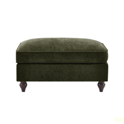 Ottoman Chenille 2-In-1 Cloud Sofa And Ottoman Set – Removable Ruffle Skirt