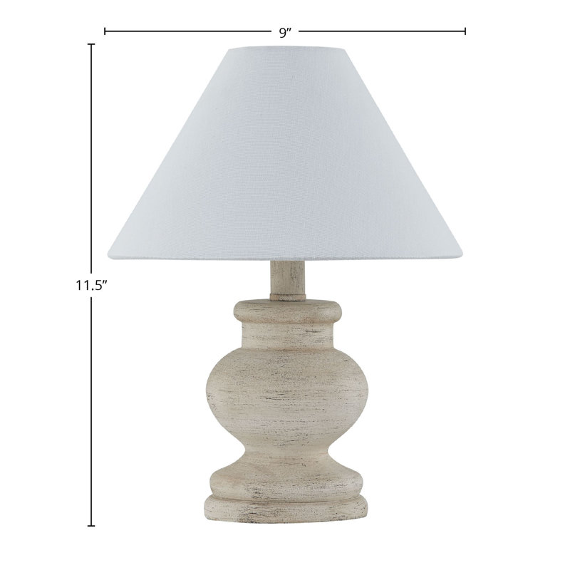 Mini lampe 12 "avec abat-jour en lin Amos, beige