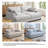 Oversized Upholstered Gray Chenille Sleeper Sofa Bed Lounge sofa with Armrests & Throw Pillows-2021870854