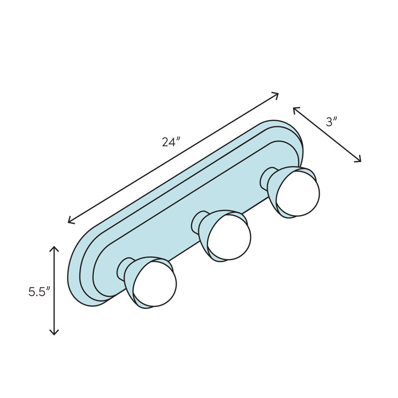 Otselic 3 - Light LED Bath Bar
