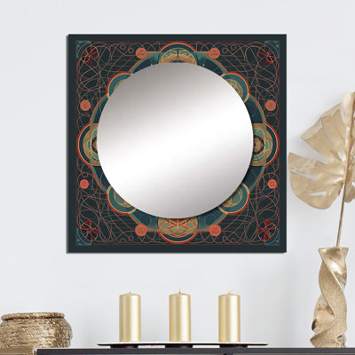 Telront - Miroir géométrique carré moderne pour la chambre à coucher