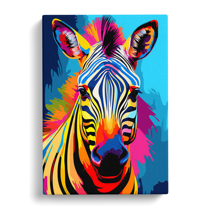 Zebra Pop No.2 - Print, 50cm H x 35cm W x 3cm D