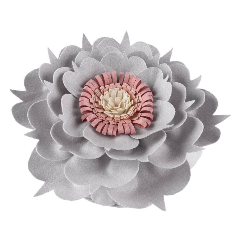 Coussin décoratif 3D fait à la main avec coussin décoratif 3D, Gris