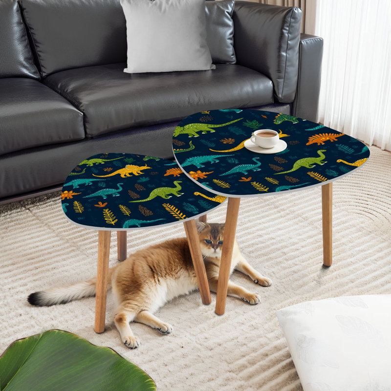 Ensemble de 2 tables basses gigognes Triangle