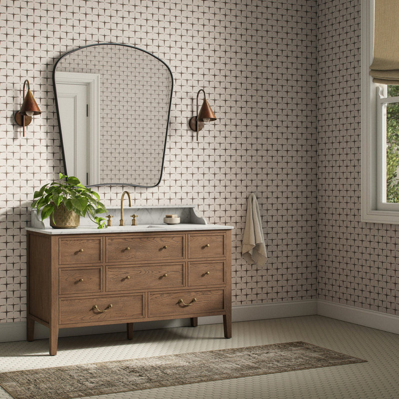Blocking Wallpaper by Getty Images, 12"x8", Blocking Taupe II