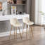 Ensemble de 30 tabourets de bar de 30 pouces avec repose-pieds chromé en velours-699625635