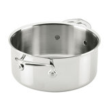 Probond® Luxe 4-quart Polished Professional Clad Stainless Steel Soup Pot With Lid