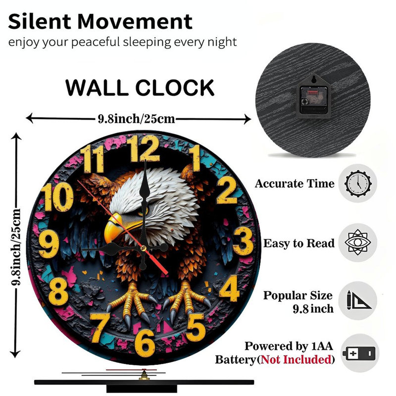 Horloge murale aigle