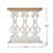 Distressed White Wooden Console Table with Ornate Scrollwork Design for Entryway and Living Room Decor