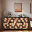 Buffet Buffet avec motif nid d'abeille et pieds en bois de pin