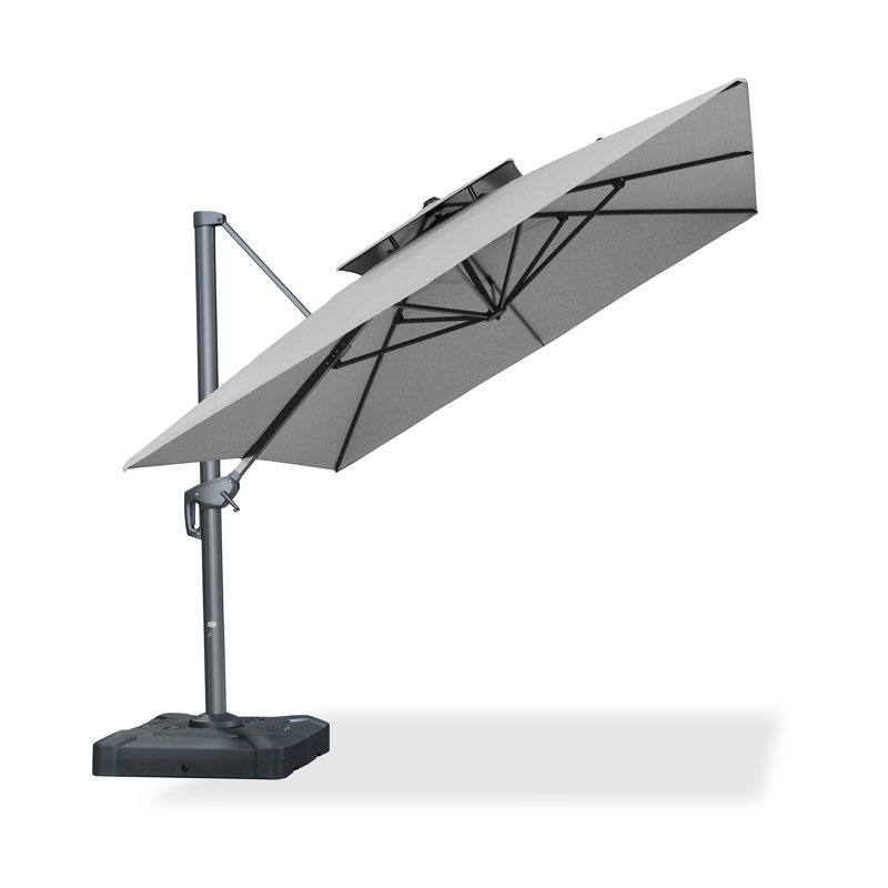 Grand parasol d'extérieur 10 'x 13', Gris clair