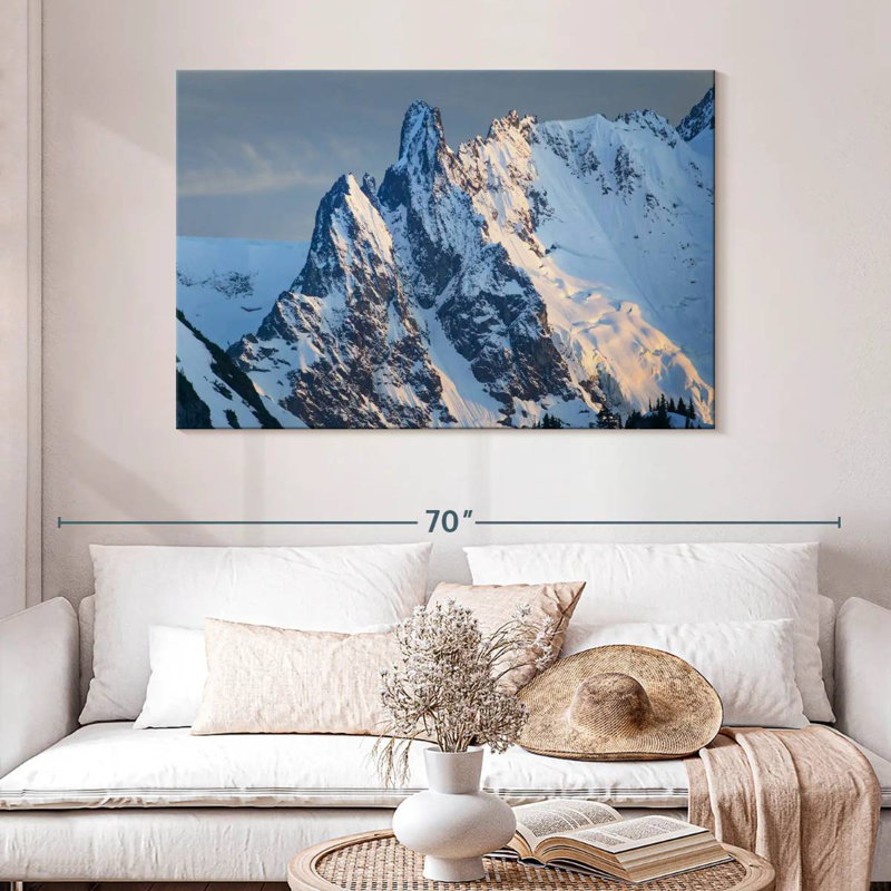 Paysage montagneux enneigé Alvord Shuksan, H 32 po x l 48 po